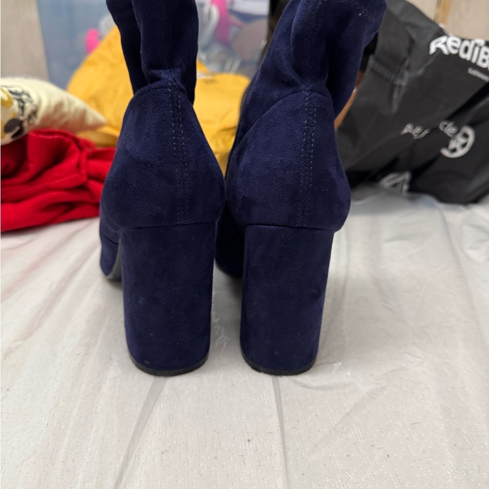Steve Madden Blue Heeled Boots Stylish and Chic